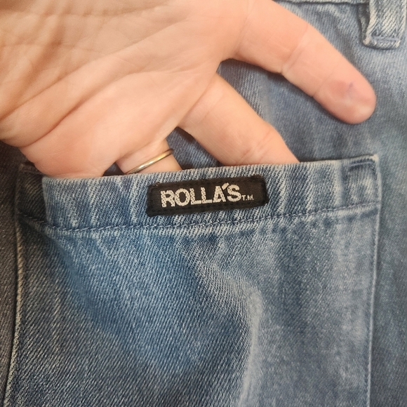 Rollas Slim Sailor Blue High Waisted Crop Jeans Size 27 - Picture 11 of 16